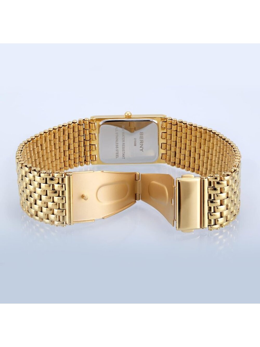 Men's Gold Date Japanese Quartz Waterproof Luxury Casual Classic Wrist Watches - Picture 4 of 6